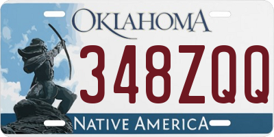 OK license plate 348ZQQ
