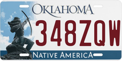 OK license plate 348ZQW