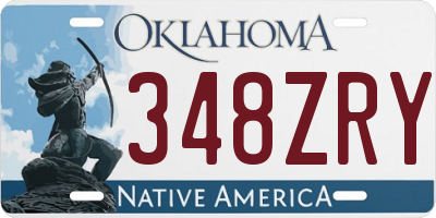 OK license plate 348ZRY