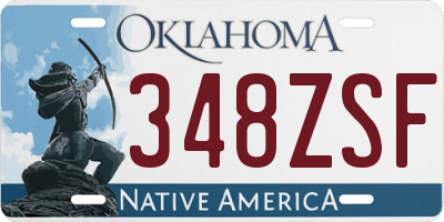 OK license plate 348ZSF