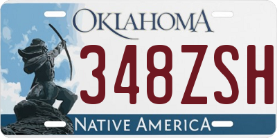 OK license plate 348ZSH