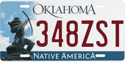 OK license plate 348ZST