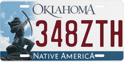 OK license plate 348ZTH