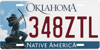 OK license plate 348ZTL