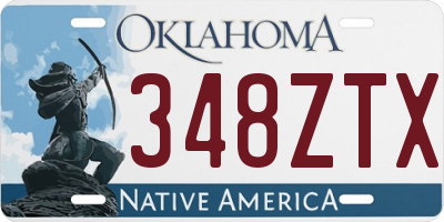 OK license plate 348ZTX