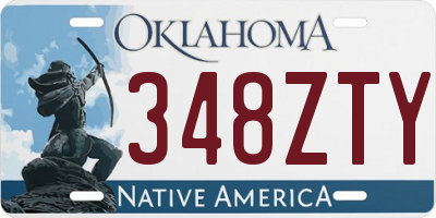 OK license plate 348ZTY