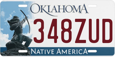 OK license plate 348ZUD