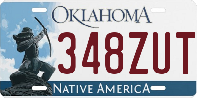 OK license plate 348ZUT