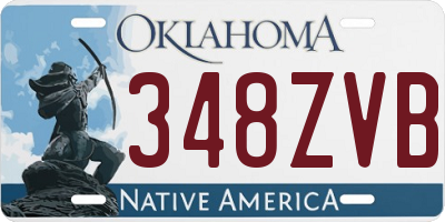 OK license plate 348ZVB