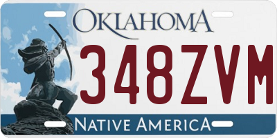 OK license plate 348ZVM