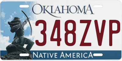 OK license plate 348ZVP
