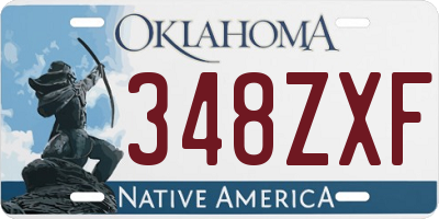 OK license plate 348ZXF