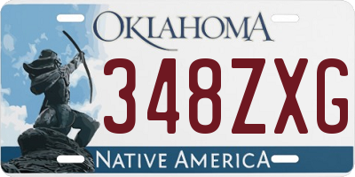 OK license plate 348ZXG