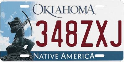 OK license plate 348ZXJ