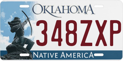 OK license plate 348ZXP