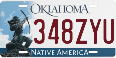 OK license plate 348ZYU