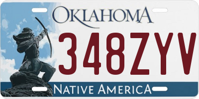 OK license plate 348ZYV