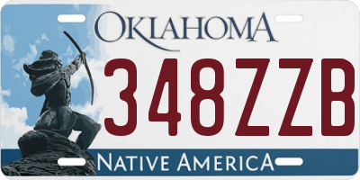 OK license plate 348ZZB