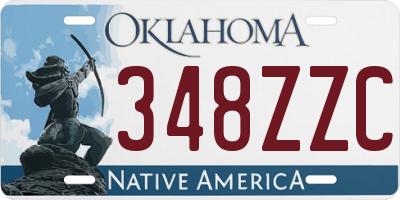 OK license plate 348ZZC