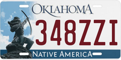 OK license plate 348ZZI