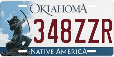 OK license plate 348ZZR