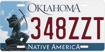 OK license plate 348ZZT