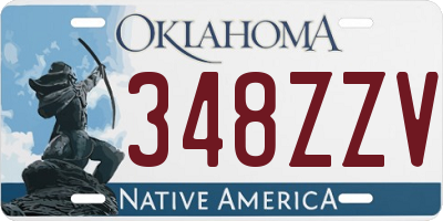 OK license plate 348ZZV
