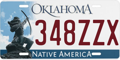 OK license plate 348ZZX