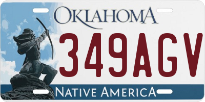 OK license plate 349AGV