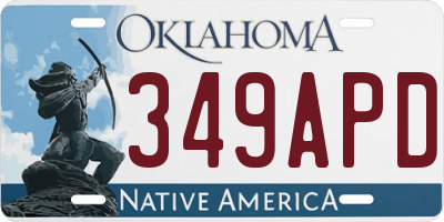 OK license plate 349APD