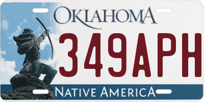 OK license plate 349APH