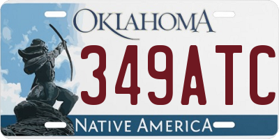 OK license plate 349ATC