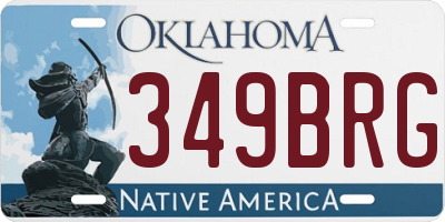 OK license plate 349BRG