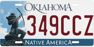 OK license plate 349CCZ
