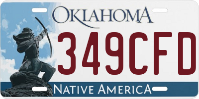 OK license plate 349CFD