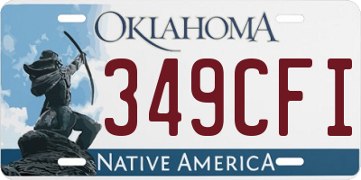 OK license plate 349CFI
