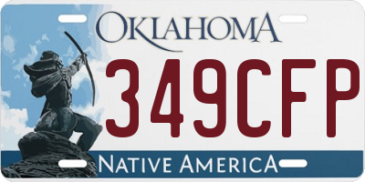 OK license plate 349CFP