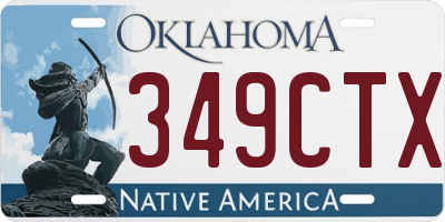OK license plate 349CTX