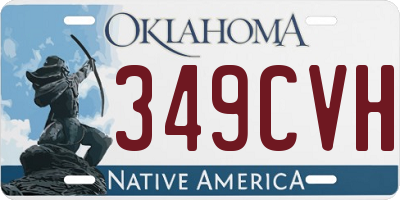 OK license plate 349CVH