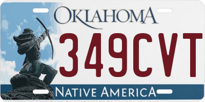 OK license plate 349CVT