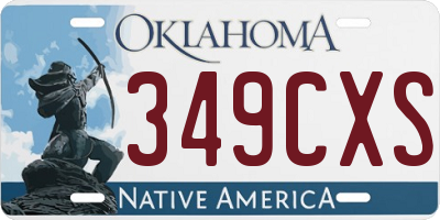 OK license plate 349CXS