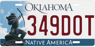OK license plate 349DOT