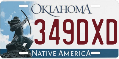 OK license plate 349DXD