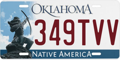 OK license plate 349TVV