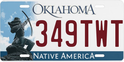 OK license plate 349TWT