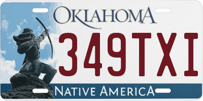 OK license plate 349TXI