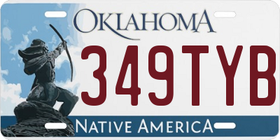 OK license plate 349TYB