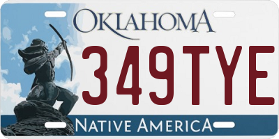 OK license plate 349TYE