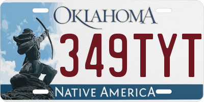OK license plate 349TYT