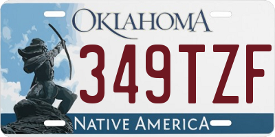 OK license plate 349TZF